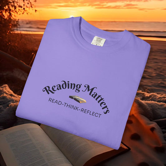 Reading Matters — Read. Think. Reflect. Literary Tee | Parnassus Collection