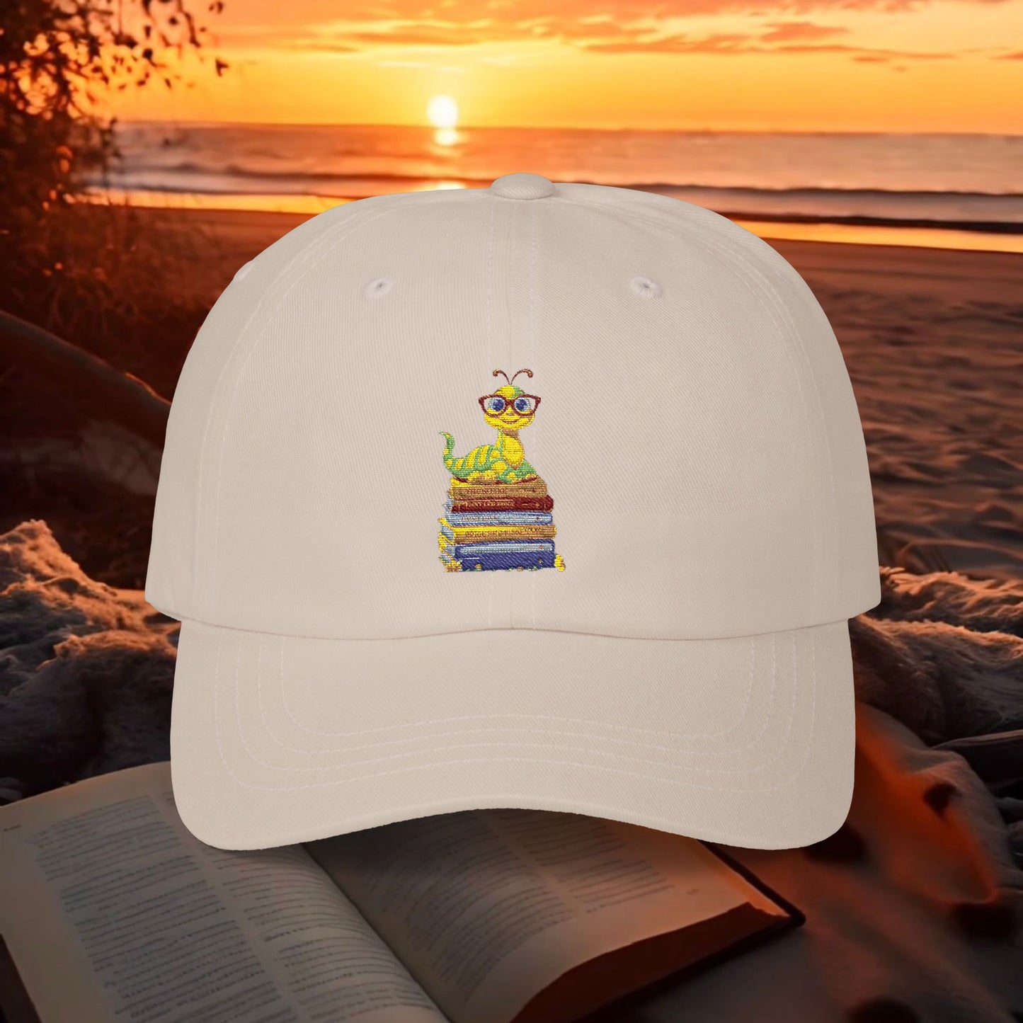 Bookworm on Books Literary (Embroidered ) Cap | Parnassus Collection