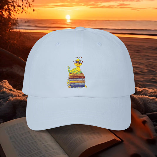 Bookworm on Books Literary (Embroidered ) Cap | Parnassus Collection