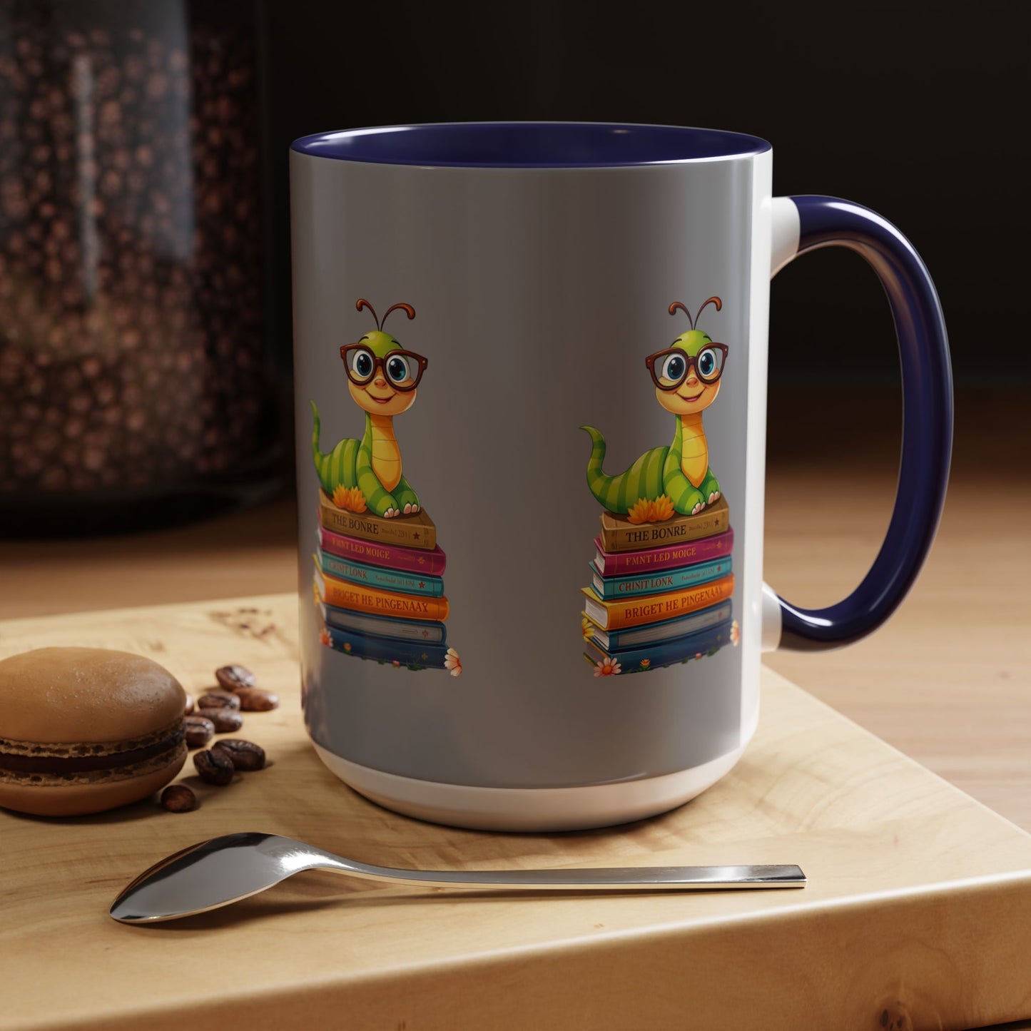 Bookworm on Books Wrap Mug (11 & 15oz) | Parnassus Collection