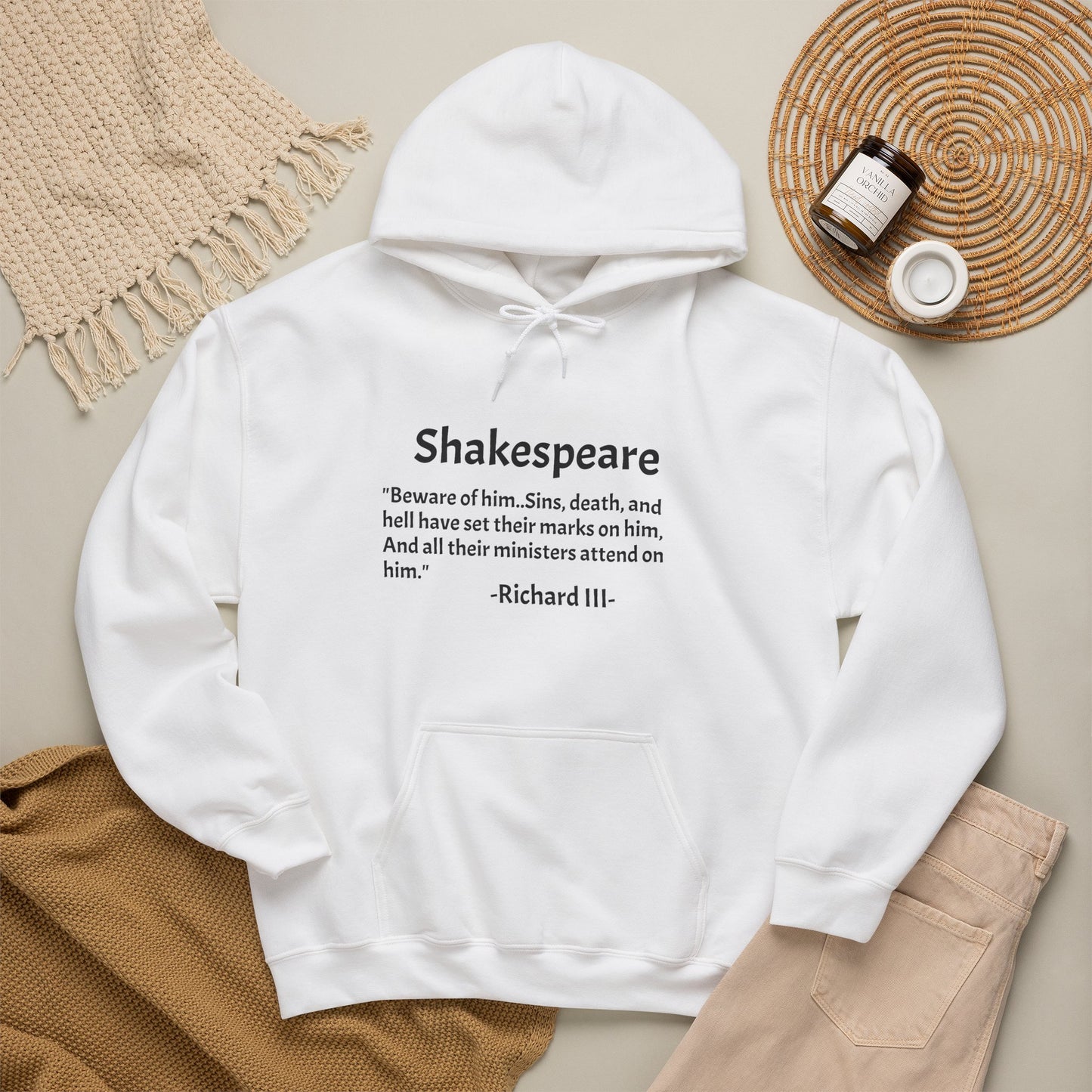"Beware of Him" — Shakespeare-Richard III--Hoodie | Literary Warning