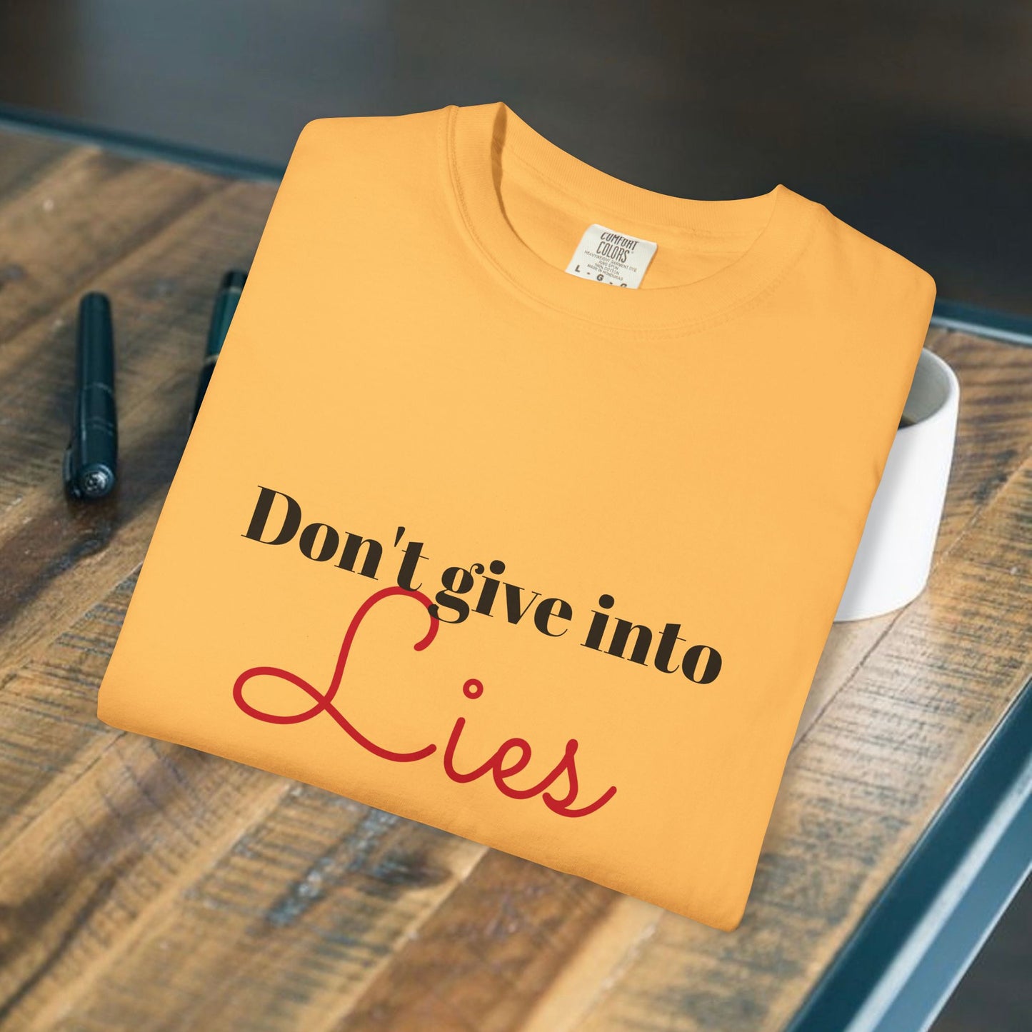 Don't Give Into Lies Literary Statement Tee | Parnassus Collection