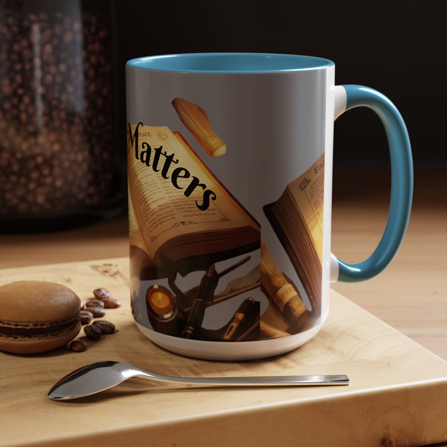 Open Book Reading Matters Color Lining  Mug (11, 15oz)