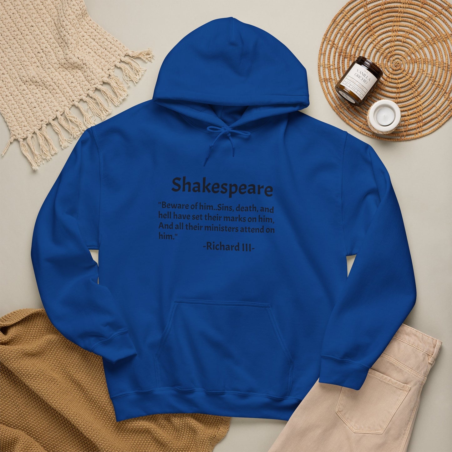 "Beware of Him" — Shakespeare-Richard III--Hoodie | Literary Warning