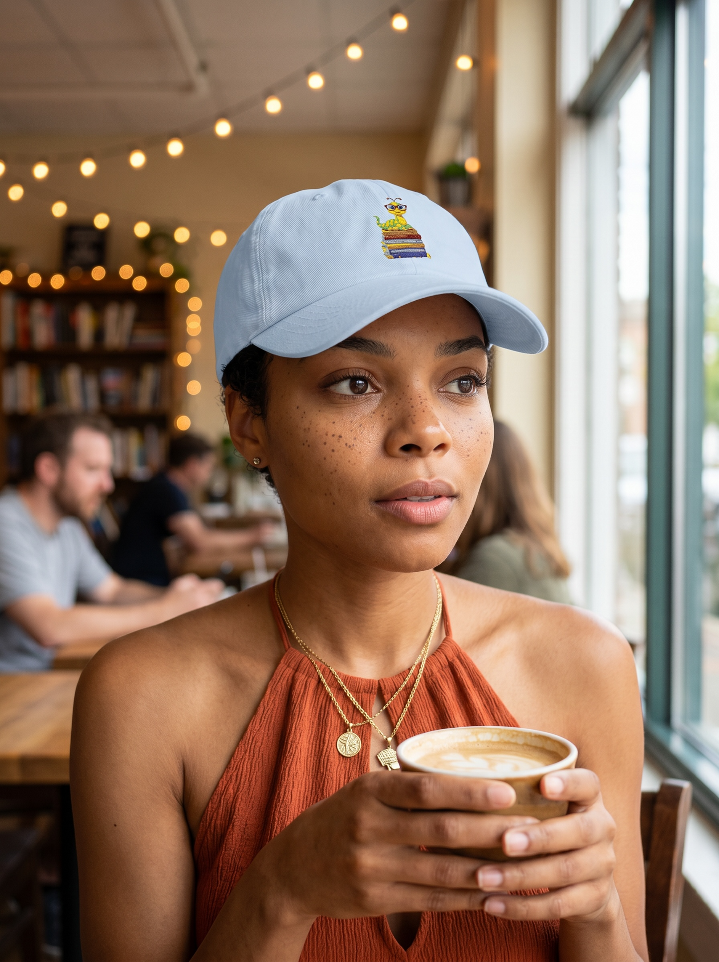 Bookworm on Books Literary (Embroidered ) Cap | Parnassus Collection
