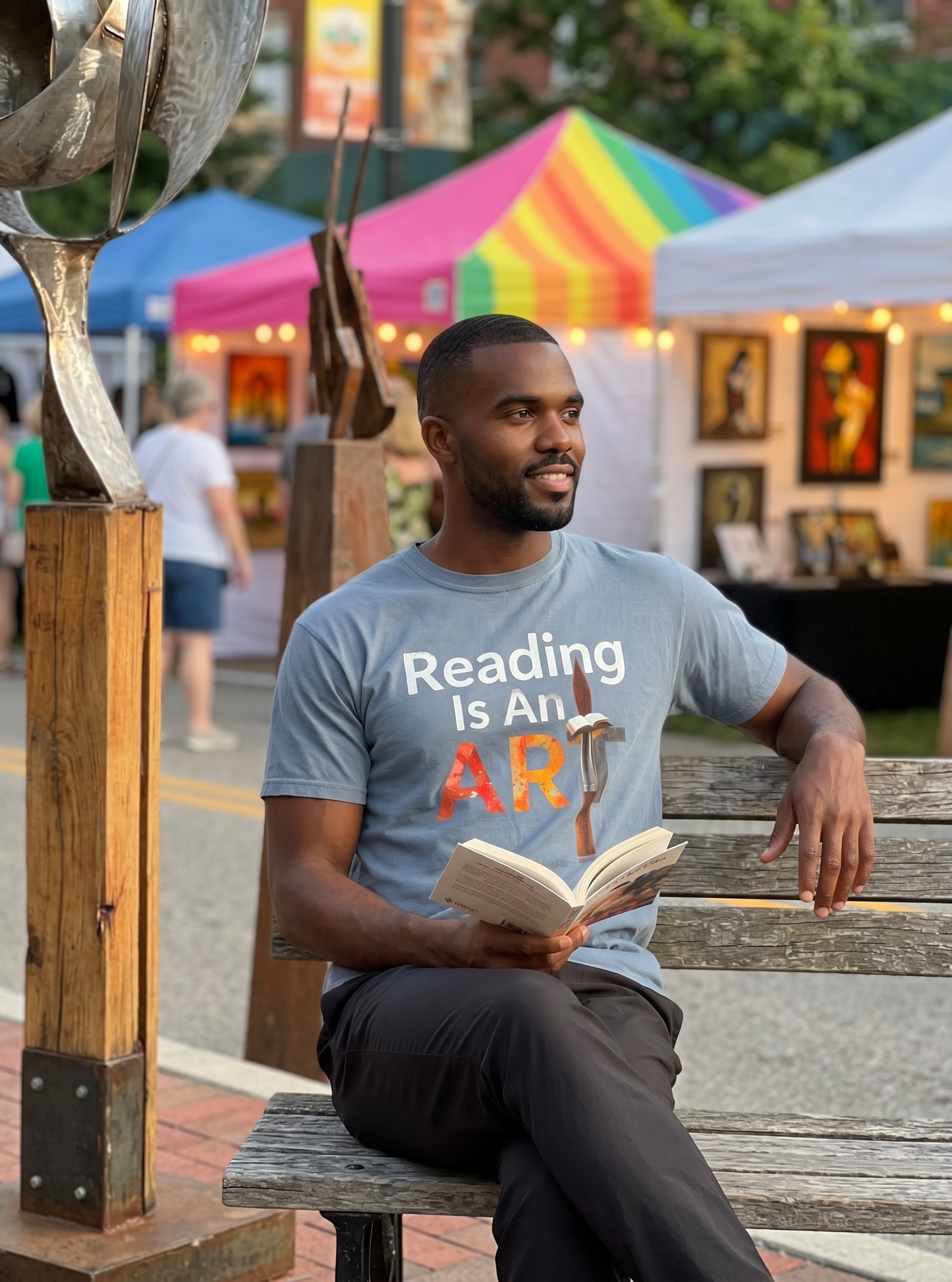 Reading Is An Art Literary Graphic Tee | Parnassus Collection