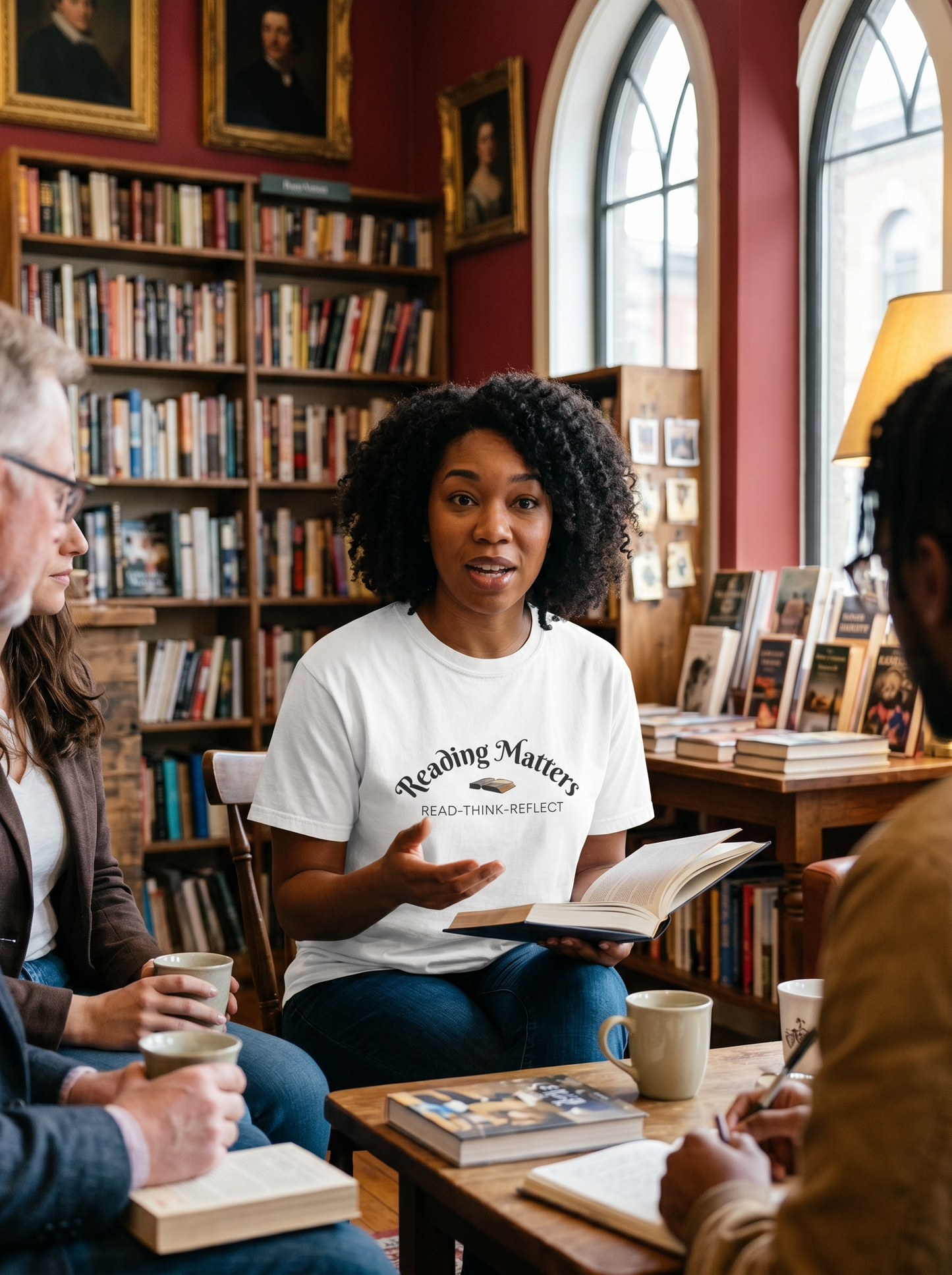 Reading Matters — Read. Think. Reflect. Literary Tee | Parnassus Collection