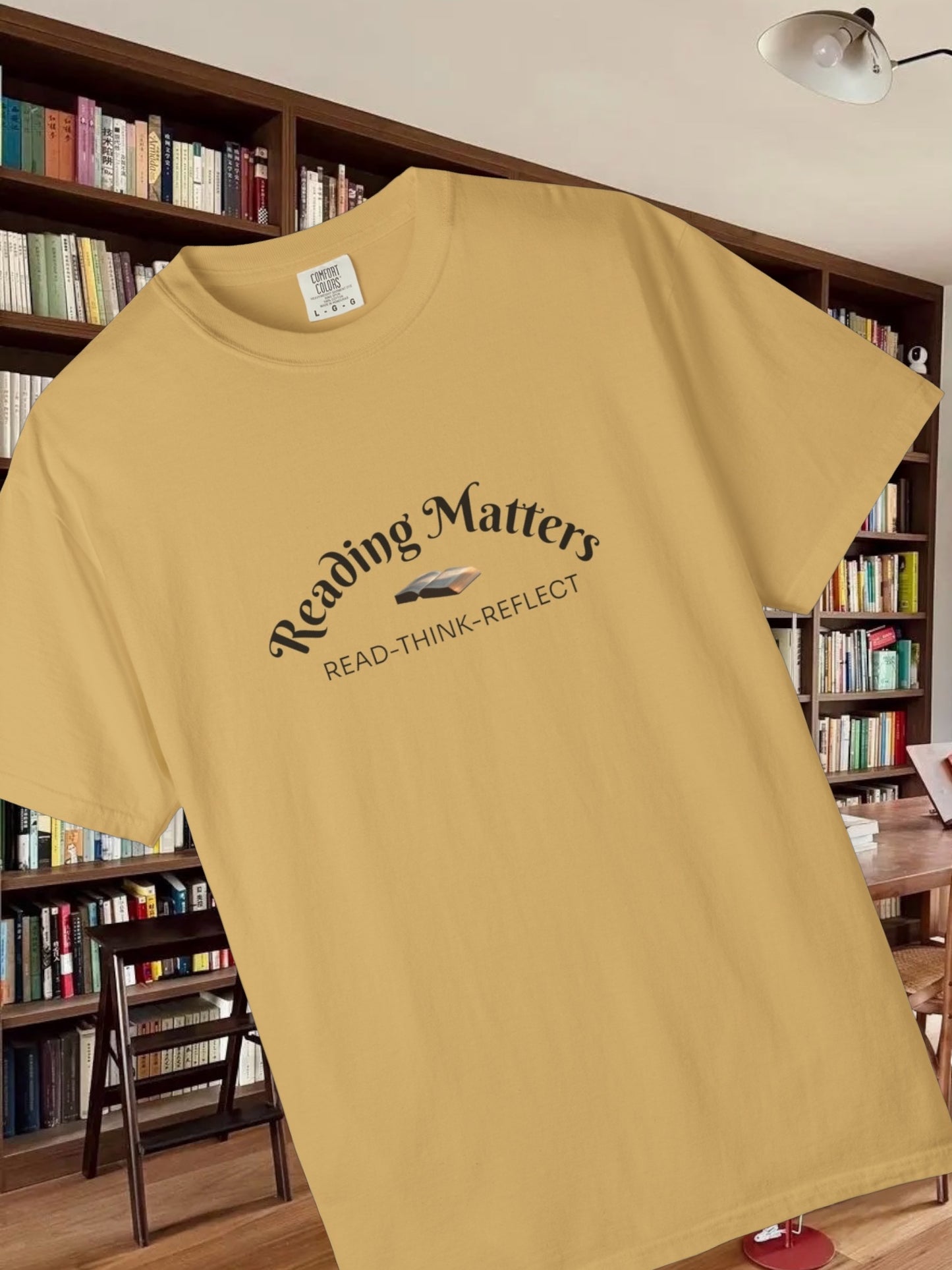 Reading Matters — Read. Think. Reflect. Literary Tee | Parnassus Collection