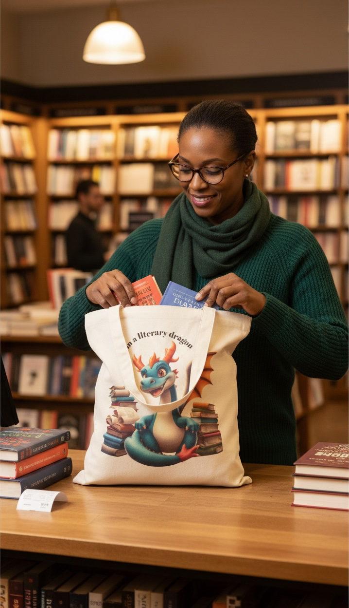 I'm a Literary Dragon Bookworm Tote Bag | Parnassus Collection