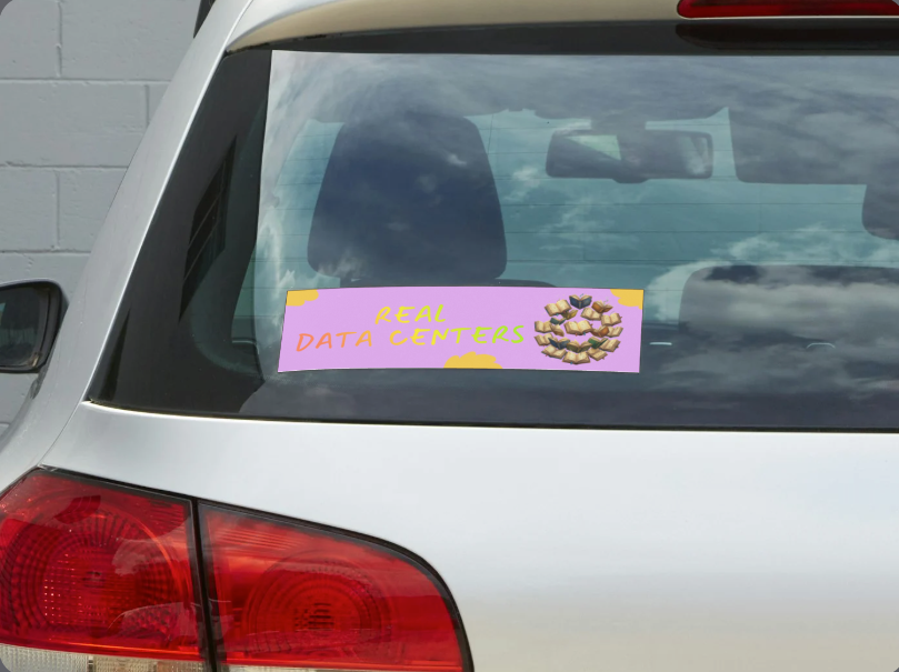 Real Data Centers Car Magnet — Book Lover Bumper Magnet for Readers, Librarians & Educators